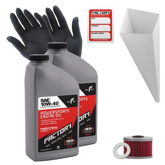 10W-40 2 Quart Oil Change Kit For Honda NX250 1988-1990