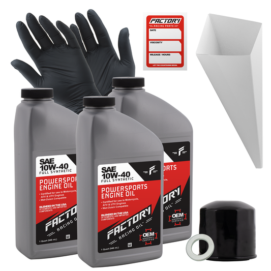 10W-40 3 Quart Oil Change Kit For Honda CB700SC Nighthawk 1984-1986