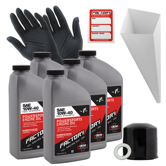 10W-40 5 Quart Oil Change Kit For Honda VFR700F, VFR750F
