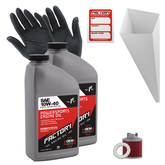10W-40 2 Quart Oil Change Kit For Honda ATC125M, TRX125A