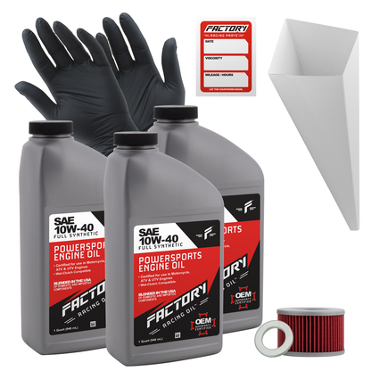 10W-40 3 Quart Oil Change Kit For Honda CMX450C Rebel 1986-1987