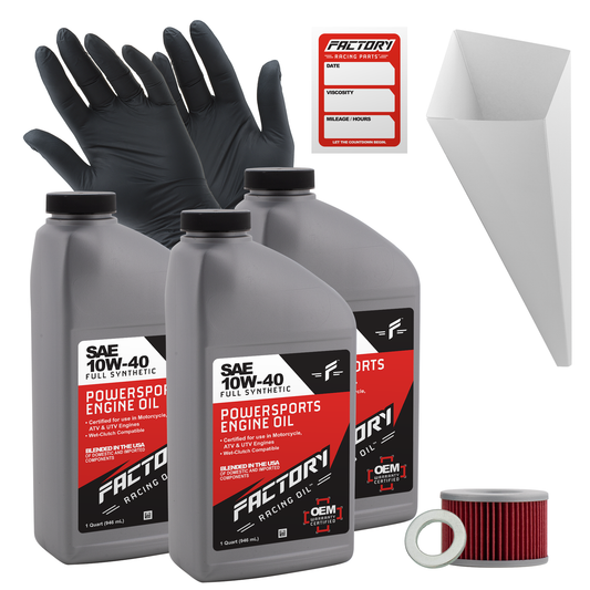 10W-40 3 Quart Oil Change Kit For Honda CMX450C Rebel 1986-1987