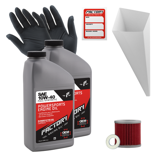10W-40 Full Synthetic 2 Quart Oil Change Kit For Kawasaki EX305 GPZ305