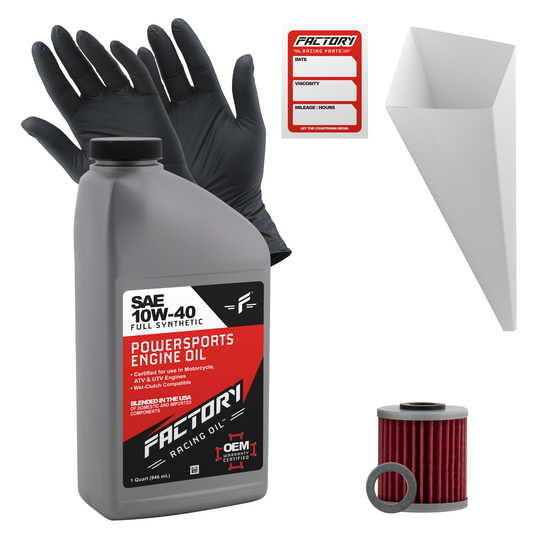 10W-40 Full Synthetic 1 Quart Oil Change Kit For Kawasaki KX250F KX250 KX250X
