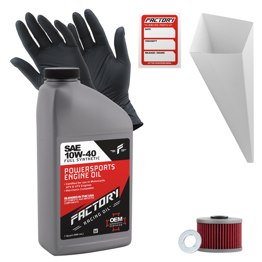 10W-40 Full Synthetic 1 Quart Oil Change Kit For Kawasaki Z125