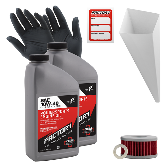 10W-40 Full Synthetic 2 Quart Oil Change Kit fits Suzuki DR250S, TU250X, DR350