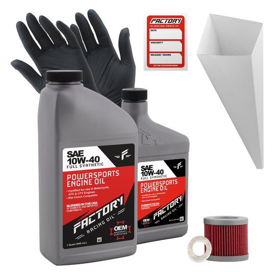 10W-40 Full Synthetic 1.5 Quart Oil Change Kit fits Suzuki AN400 Burgman, LT-Z90 Quadsport