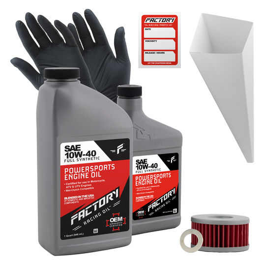 10W-40 Full Synthetic 1.5 Quart Oil Change Kit fits Suzuki GN250, GZ250 Marauder