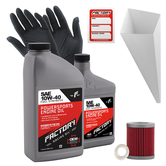 10W-40 Full Synthetic 1.5 Quart Oil Change Kit fits Suzuki AN400 Burgman