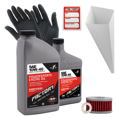 10W-40 Full Synthetic 1.5 Quart Oil Change Kit fits Suzuki DR-Z250