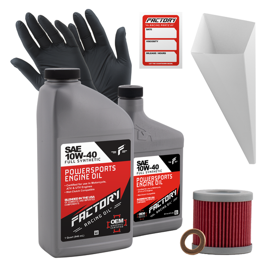 10W-40 Full Synthetic 1.5 Quart Oil Change Kit fits Suzuki LT-R450 Quadracer