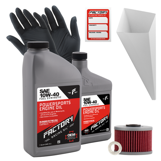 10W-40 Full Synthetic 1.5 Quart Oil Change Kit fits Suzuki DR-Z110