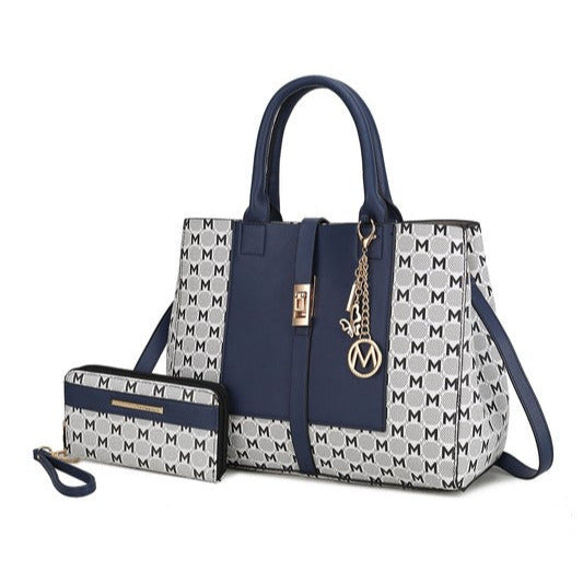 LAST ONE! MKF By Mia Navy Satchel w/Wallet Women's Accessories, Handbags