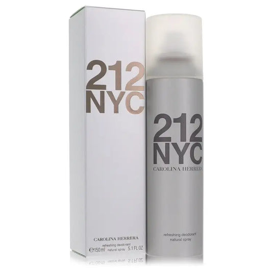 White and silver 212 by Carolina Herrera deodorant spray with matching box