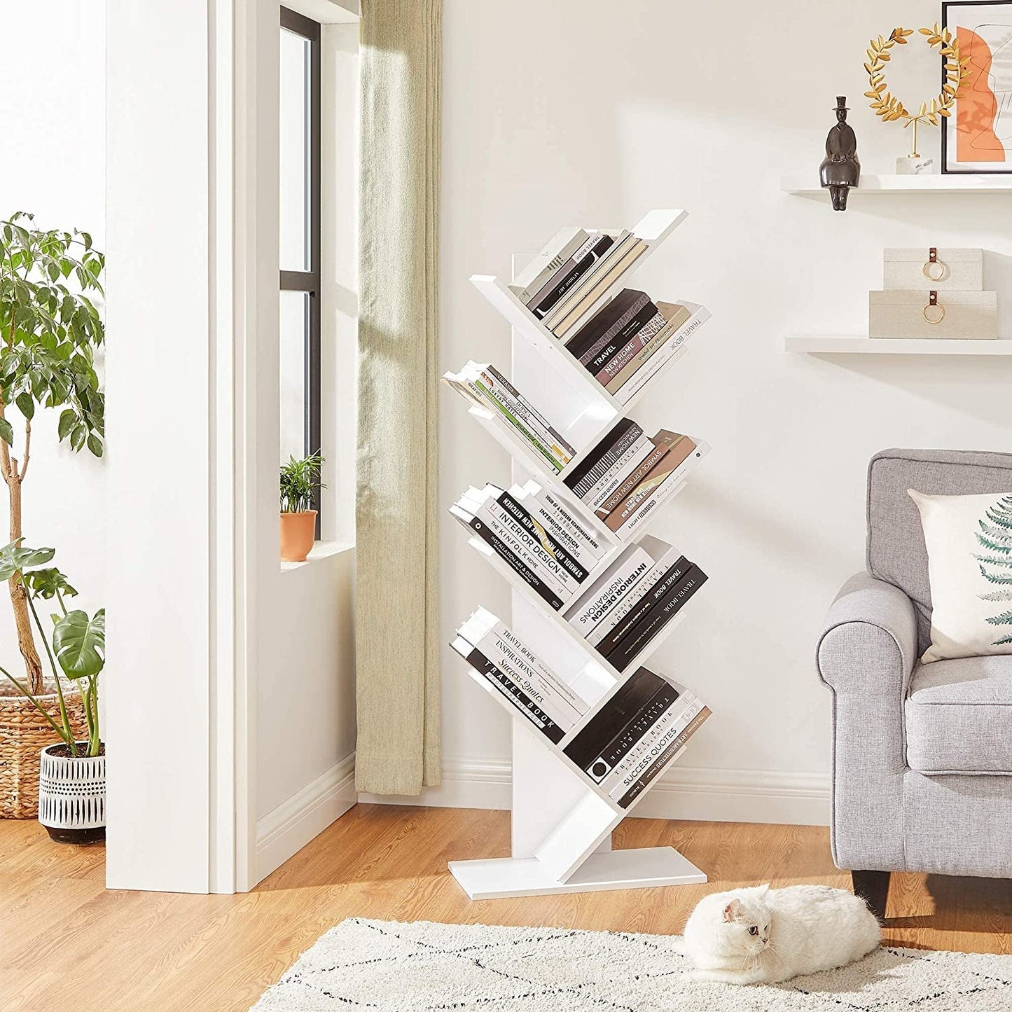 8-Tier Tree Bookshelf for Small Spaces-3