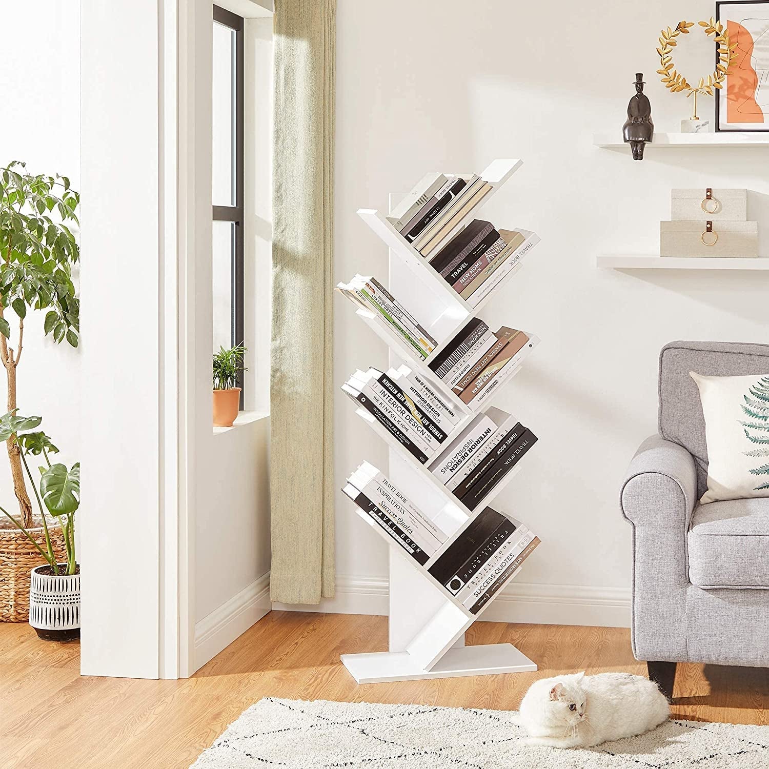 8-Tier Tree Bookshelf for Small Spaces-3