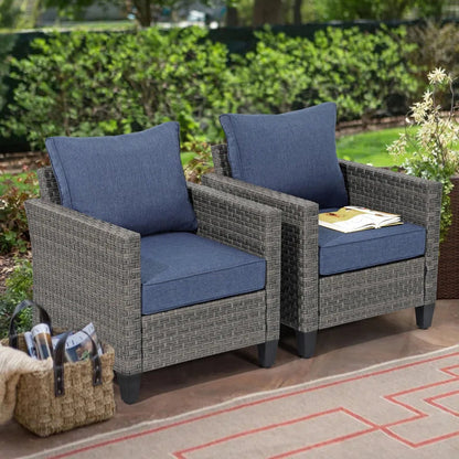 Outdoor Patio Conversation Set Of Two With Cushions-3