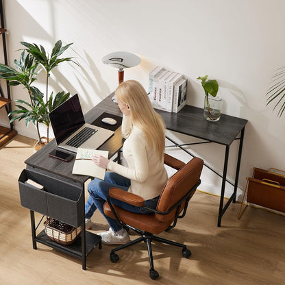 Grey 50 Inch L Shaped Gaming Desk-3