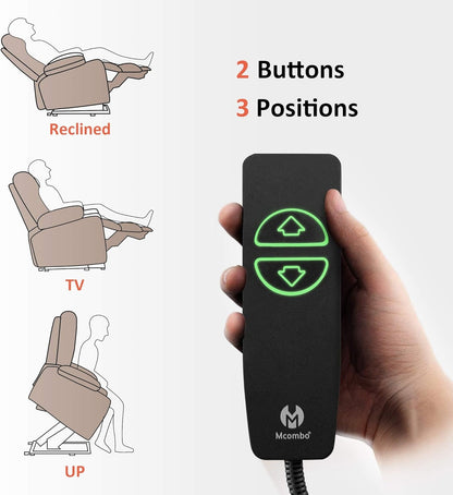 Large Power Lift Recliner Massage, Heat, USB, Big/Tall-3