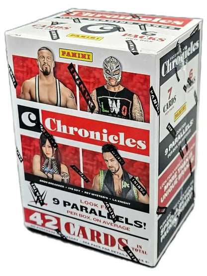 WWE Chronicles trading card box from 23 PANINI Chronicles WWE Value Box product