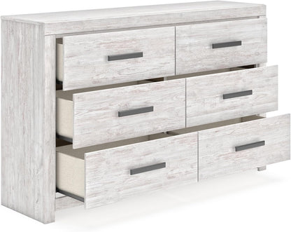 Cayboni Vintage 6 Drawer Dresser with Safety Stop for Bedroom, White-4