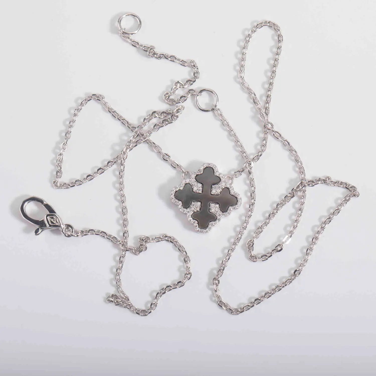 S925 Silver Necklace Fritillary Bud Clover Pendant Series