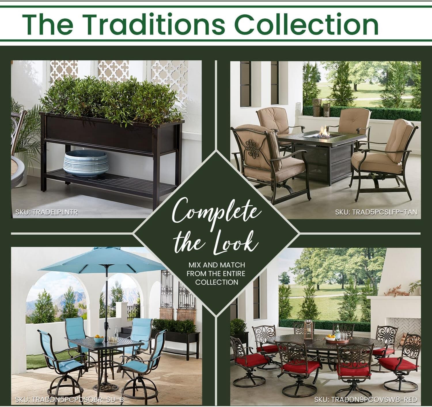 Elegant 50 Inch Outdoor Console Table with Shelves-4