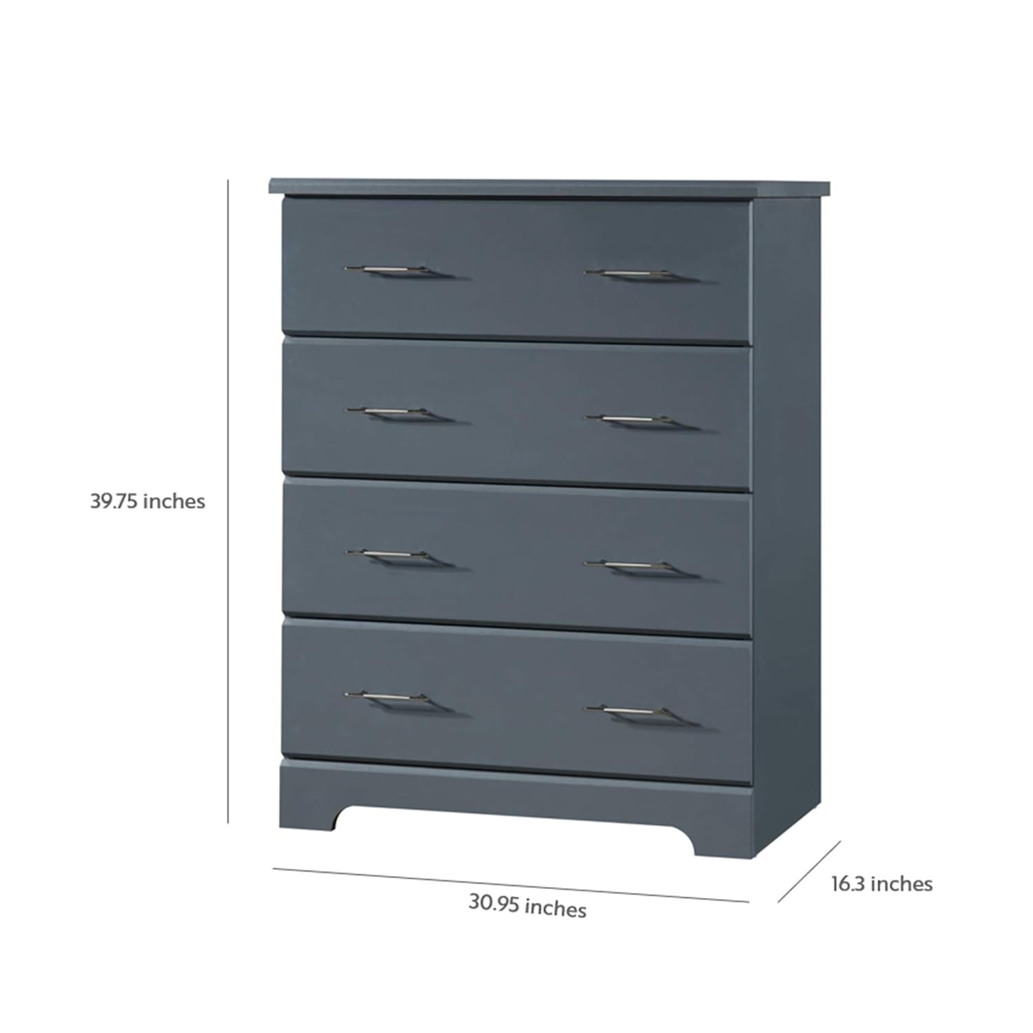 Brookside 4 Drawer Dresser (Gray) – GREENGUARD Gold Certified, Dresser for Nursery, 4 Drawer Dresser, Kids Dresser, Nursery Dresser Drawer Organizer, Chest of Drawers-2