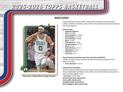 2025-26 Topps Basketball Hobby Jumbo Box