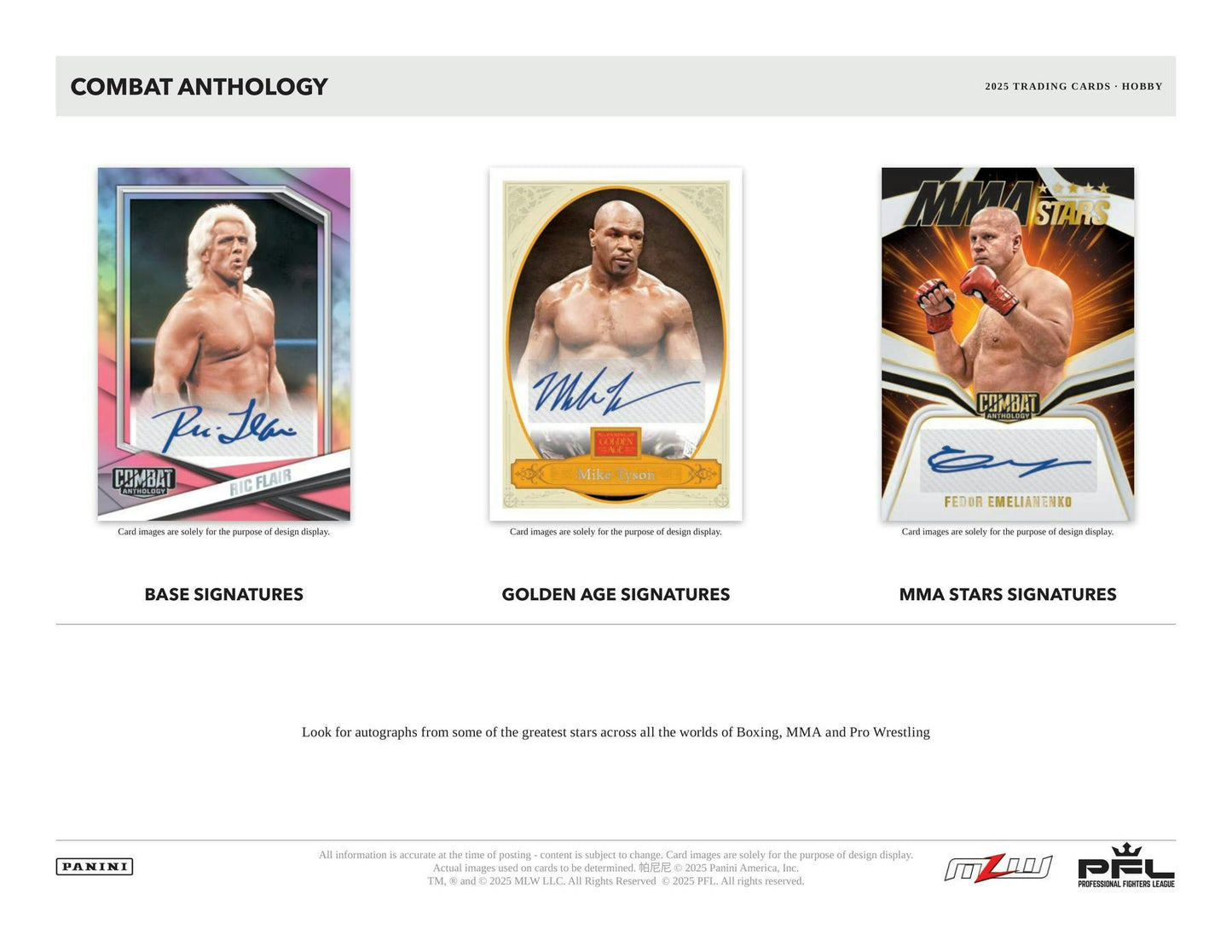 2025 Panini Combat Anthology Hobby Box | Columbia Sports Cards