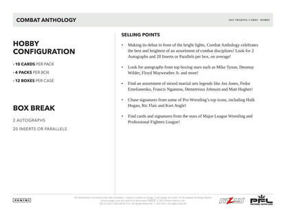 2025 Panini Combat Anthology Hobby Box | Columbia Sports Cards