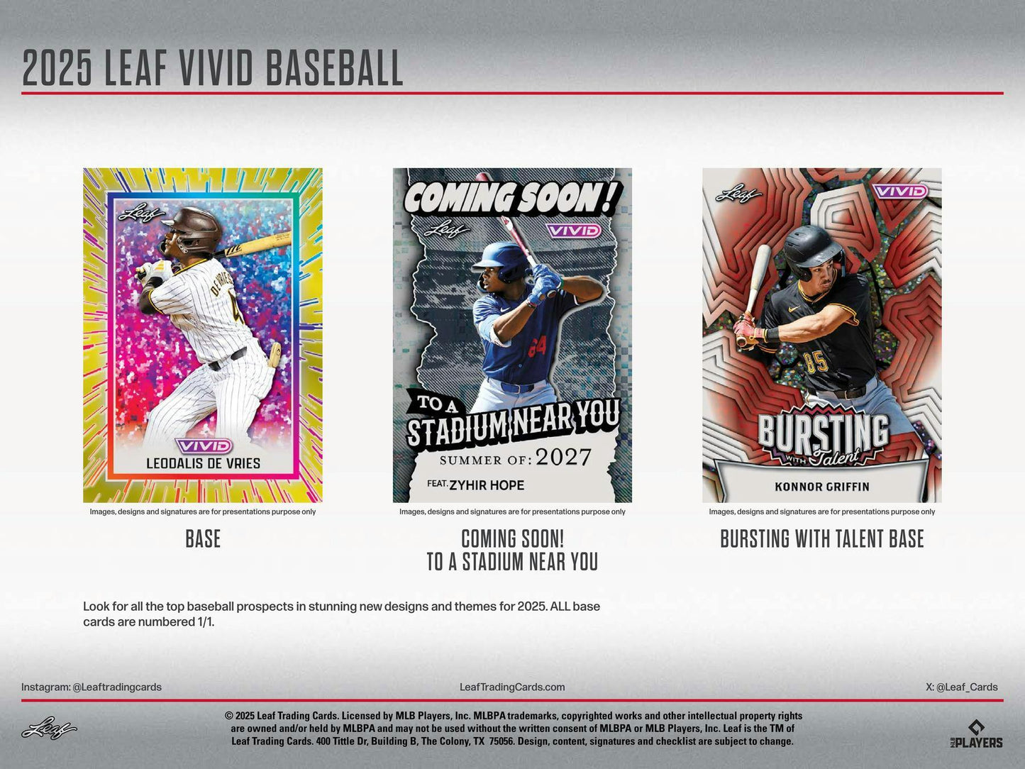 2025 Leaf Vivid Baseball Hobby Jumbo Box | Columbia Sports Cards