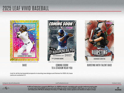 2025 Leaf Vivid Baseball Hobby Jumbo Box | Columbia Sports Cards