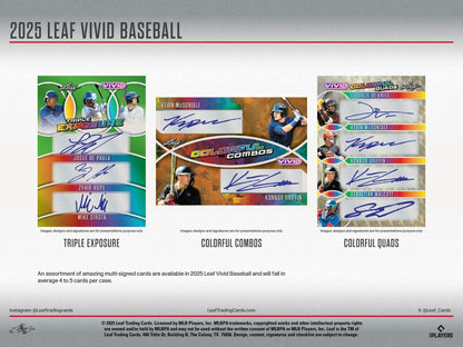 2025 Leaf Vivid Baseball Hobby Box | Columbia Sports Cards