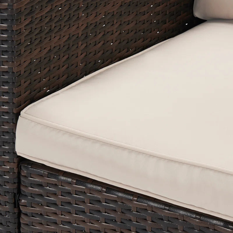 Coastal Rattan Sofa Set Luxurious Cushions And Table-3