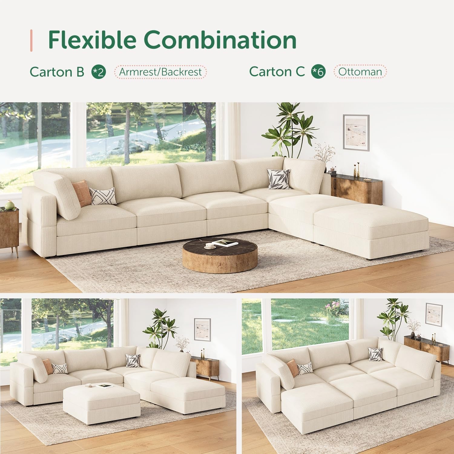 Modular Sectional Sofa with Storage Chaise-3