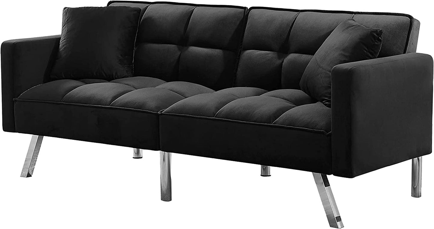 Adjustable Loveseat Sofa Bed with Metal Legs-2