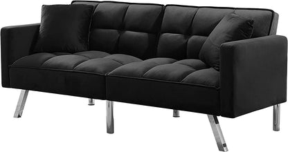 Adjustable Loveseat Sofa Bed with Metal Legs-2
