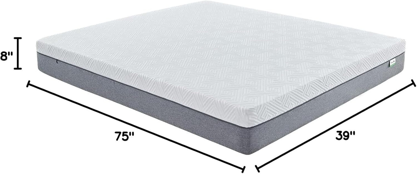 Twin Gel Memory Foam Mattress For Plush Sleep Comfort-2
