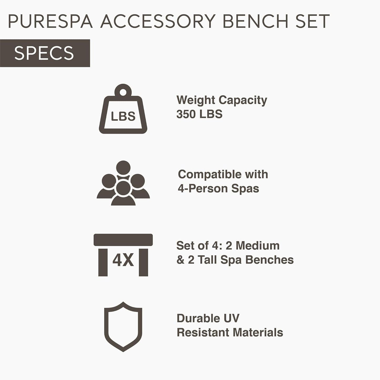 2 Medium PureSpa Benches 4 Person Spas-2