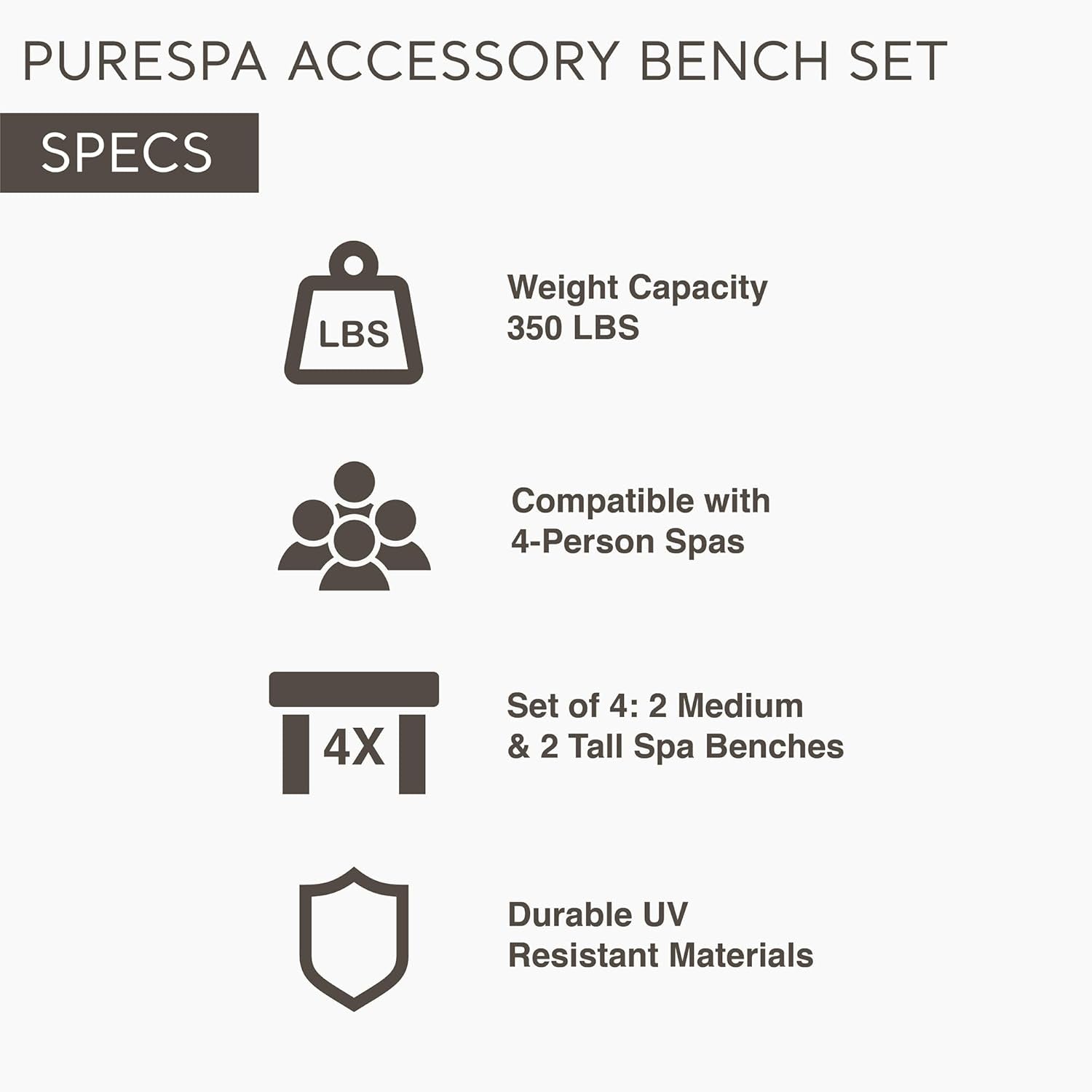 2 Medium PureSpa Benches 4 Person Spas-2