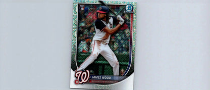 James Wood baseball card from 2025 Bowman Chrome Mojo Refractor collection