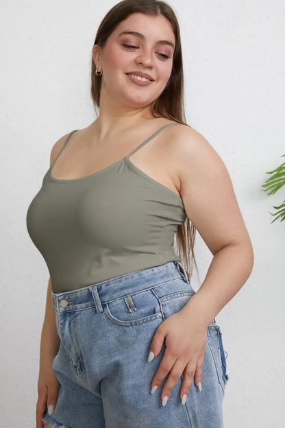 Basic Bae Full Size Round Neck Slim Cami Plus Size