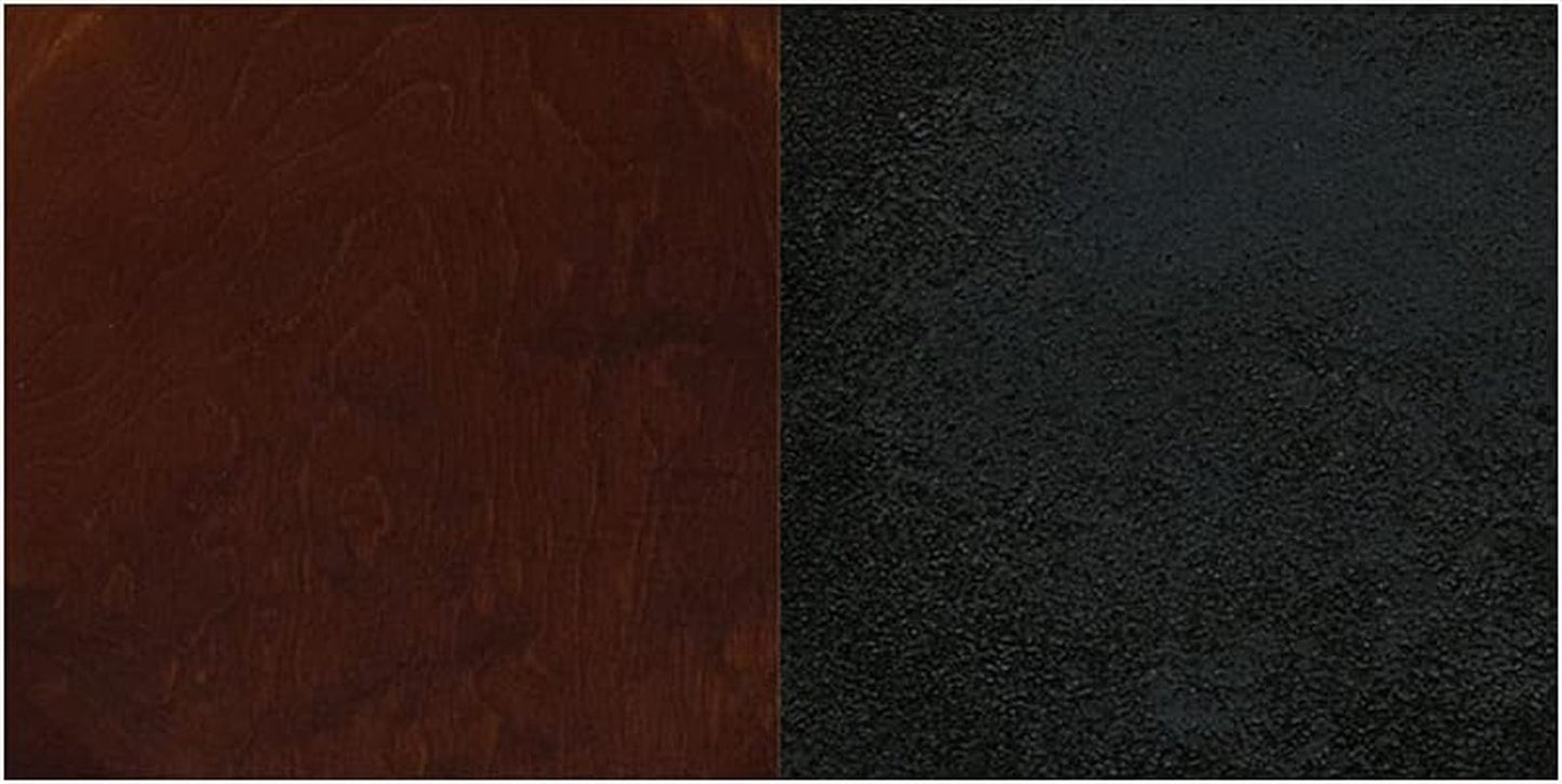 2 Pack HERCULES Series Black Ladder Back Metal Restaurant Chair - Walnut Wood Seat-2