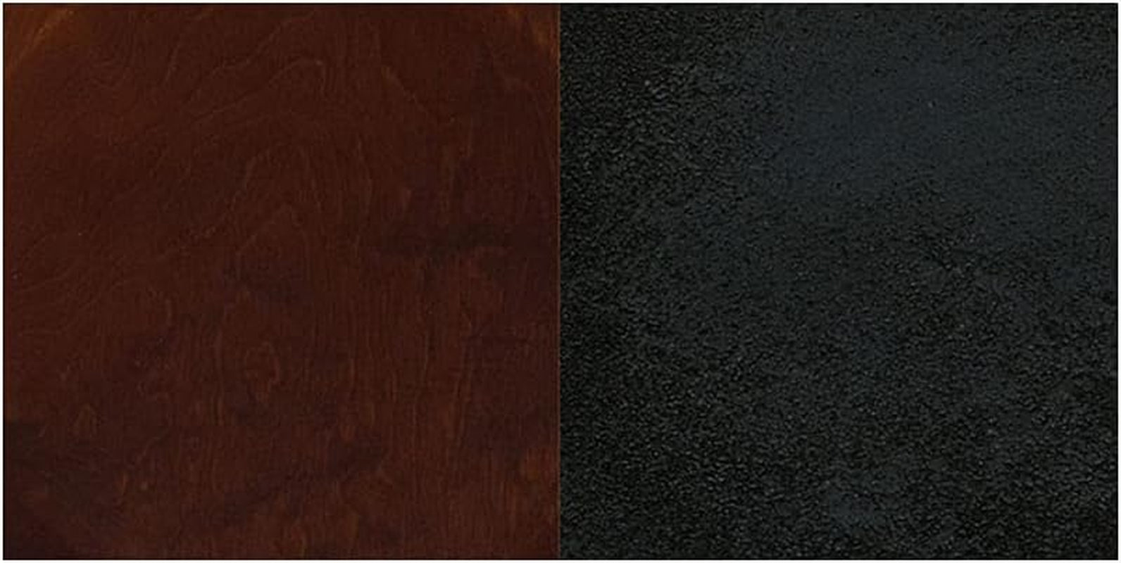 2 Pack HERCULES Series Black Ladder Back Metal Restaurant Chair - Walnut Wood Seat-2