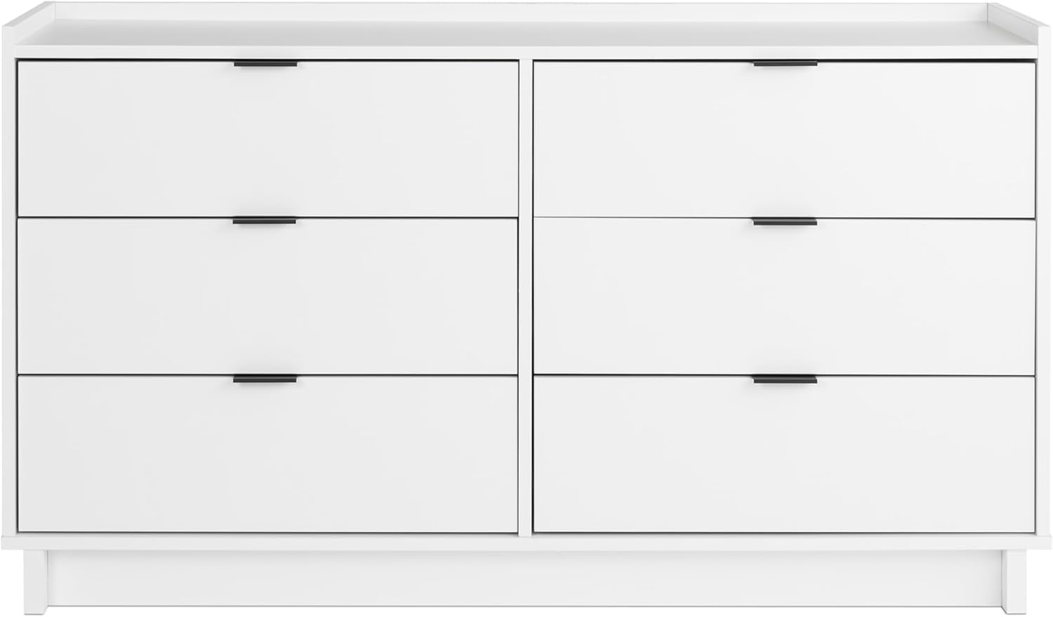 Simply Modern 6-Drawer Double Dresser for Bedroom, Chest of Drawers, Modern Bedroom Furniture, 52.5” Wide X 16” Deep X 29.5” Tall, White-3