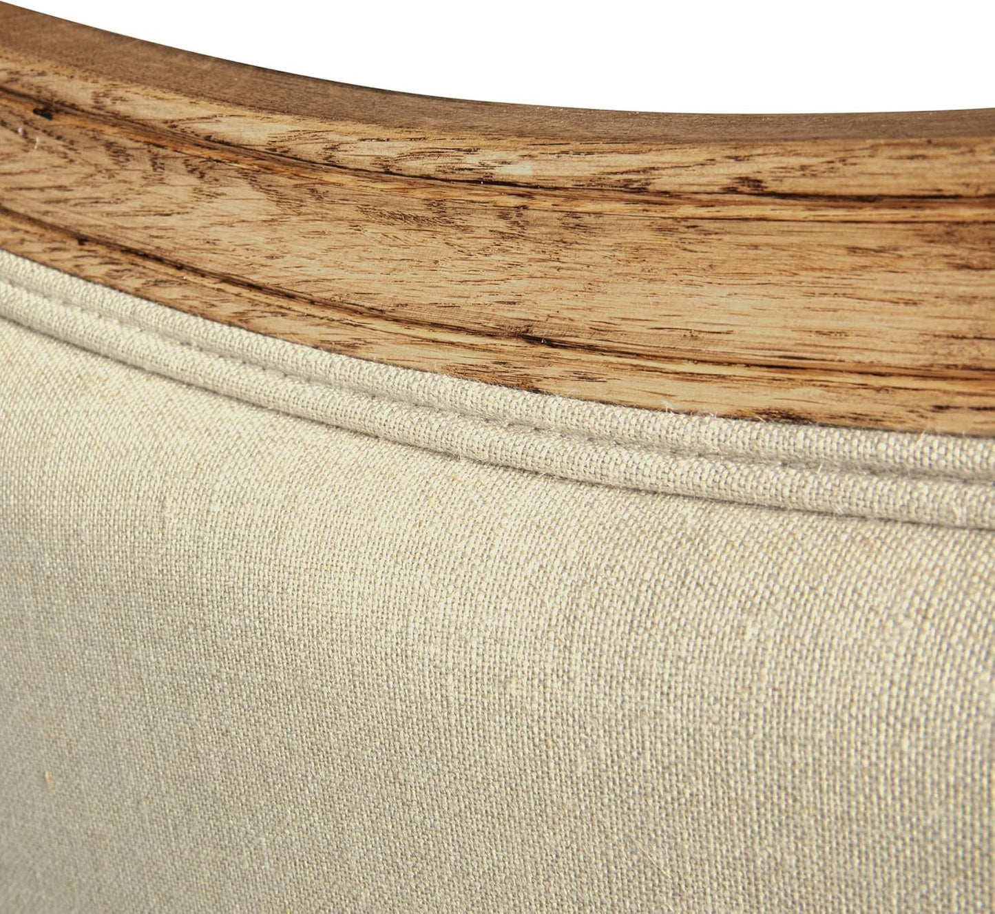 Elegant Oak And Linen King Size Headboard For Bedrooms-2