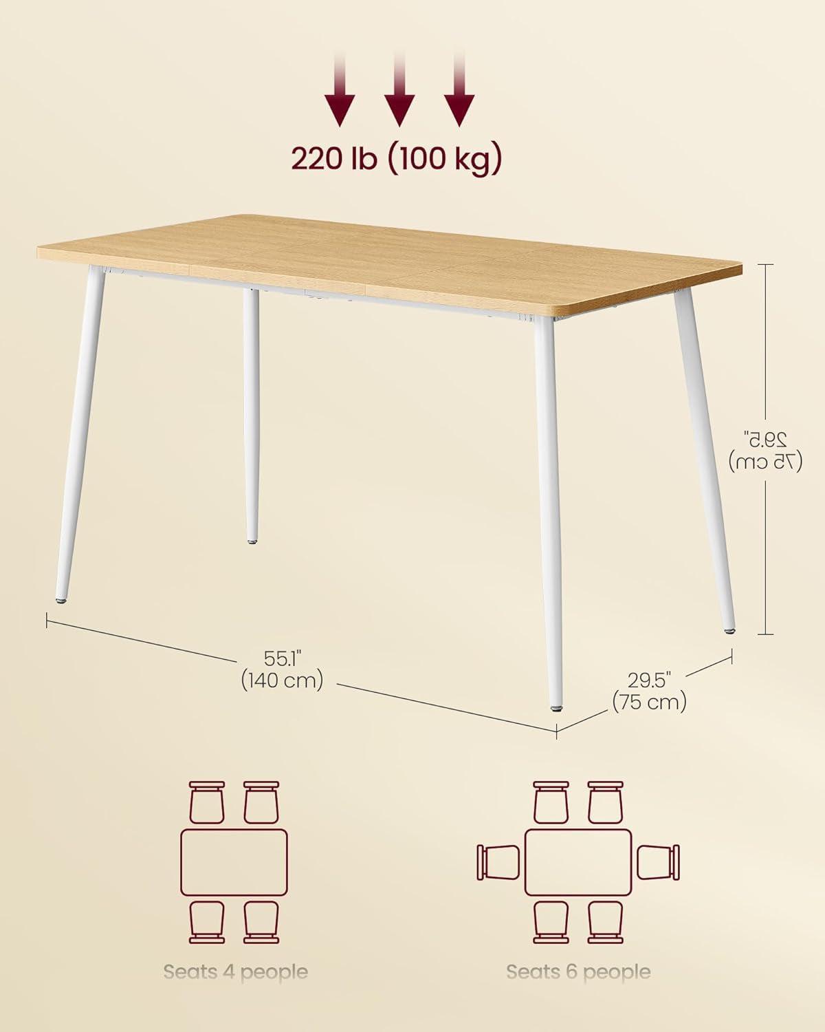 Golden Oak Contemporary Farmhouse Dining Table Kitchen-1
