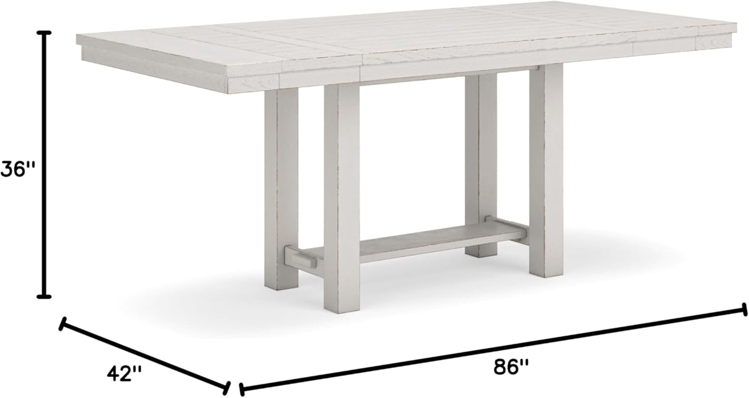 Robbinsdale Counter Height Dining Extension Table, 42" W X 86" D X 36" H, White-2