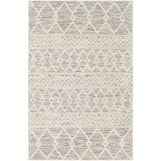 3-ft. x 5-ft. Hand Woven Wool Blend Grey Beige Ivory Persian Style Area Rug - Rugs